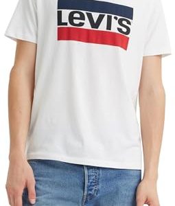 Levi’s Sportswear Logo Graphic Camiseta Hombre, White, L al mejor precio