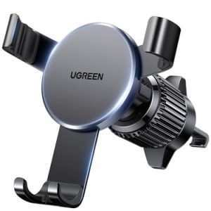 TOP VENTAS: UGREEN Soporte Móvil Coche Gravedad con Gancho para Ventilación, Suporte Telemovel Carro Compatible con iPhone 17 Pro MAX Air/16/15/14;Samsung Galaxy S25/S24; Google Pixel 10/9/8 Negro con descuento