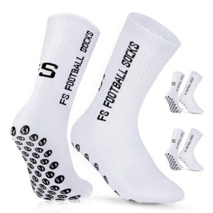 TOP VENTAS: Dinjunxi Calcetines de Fútbol 2 Pares de Calcetines Deportivos para Hombre y Mujer | Diseño Antideslizante | 39-46 | 75% Algodón | Soccer Socks para Baloncesto Running Tenis Ciclismo al mejor precio