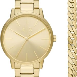 CHOLLO: Armani Exchange Reloj Hombre, Movimiento cronógrafo de Cuarzo y Caja de 42mm con Correa de Acero Inoxidable, Juego de Tonos Dorados rebajado hoy