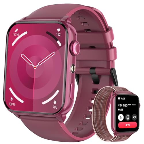 REBAJADO: Reloj Inteligente Mujer, 1.91" Smartwatch Mujer con Linterna y Llamadas , Smart Watch con 2 Correas, Notificación, Podómetro, Pulsómetro, Diseño Fino, IP68 Pulsera Actividad para Android iOS | Oferta Amazon