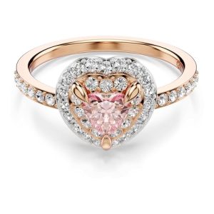 OPORTUNIDAD: Swarovski Anillo con motivo One, Talla de corazón, Pavé, Corazón, Combinación de acabados metálicos | Oferta Amazon
