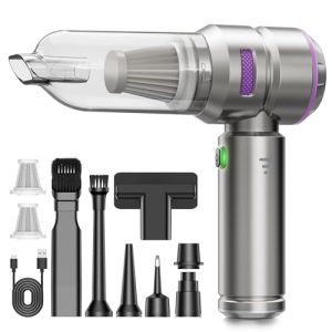 DESCUENTO: KITBEZN Aspirador de Mano, 26000PA Aspiradora de Mano Sin Cable, 4 en 1 Aspirador de Coche Potente, 3 Niveles Aspirador Coche con Motor sin Escobillas para Casa/Coche/Pelo de Mascota con descuento