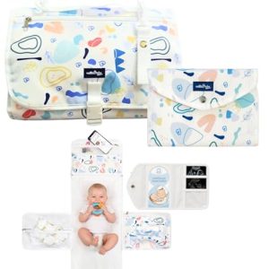 CHOLLO: Cambiador Bebe Portatil XL Impermeable 5 Compartimentos y Portadocumentos Organizador Viaje Regalo Bebé Recien Nacido Diseño Elegante Compacto para Padres y Abuelos rebajado hoy