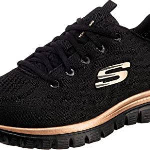 REBAJADO: Skechers Graceful Get Connected Regular, Zapatillas Mujer, Black Mesh Rose Gold Trim, 39 EU con oferta