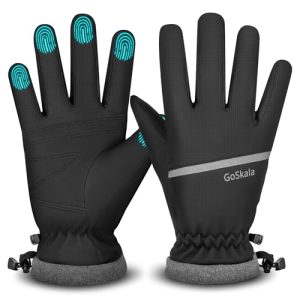 ¡GRAN PRECIO! GoSkala Guantes Termicos Hombre Mujer, Guantes Moto Invierno, Guantes de Ciclismo a Prueba de Agua, Antideslizante Pantalla Táctil Guantes con Caliente Forro para Correr, Conducir, Senderismo, L con oferta