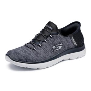 CHOLLO: Skechers Mujer Summits Dazzling Haze Zapatillas, Black Mesh/White Trim, 40.5 EU en promoción