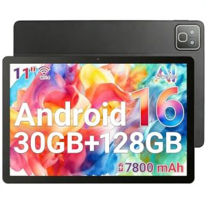 CHOLLO: Tableta Android 16, 30 GB + 128 GB , tableta de 11 con 5.3, , cámara dual, 5 núcleos, 5 MP + 8 MP, 7800 mAh, tabletas con modo teclado, luces arcoíris rebajado hoy