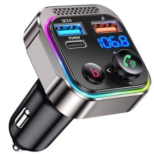 TOP VENTAS: GizmoVine Coche,Transmisor FM 5.4 para Coche,63W Doble USB Cargador Adaptador Receptor de Radio Inalámbrico,Pantalla LED,Llamadas Manos Libres Aleación De Zinc con oferta
