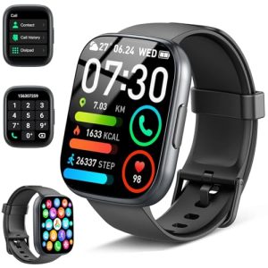 TOP VENTAS: Reloj Inteligente Hombre Mujer, 1.95″ Smartwatches Reloj Deporte con Funciún Llamadas y Mensajes , 110+ Deportivos SmartWatch con Podómetro/Pulsómetro/Monitor de Sueño, IP68 Pulsera Actividad con descuento