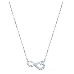 CHOLLO: Swarovski Collar Swarovski Infinity, Símbolo del infinito, Blanco, Baño de rodio con descuento