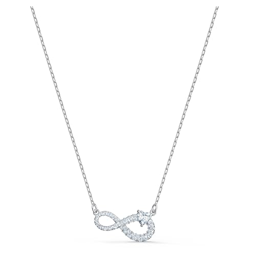 CHOLLO: Swarovski Collar Swarovski Infinity, Símbolo del infinito, Blanco, Baño de rodio con descuento