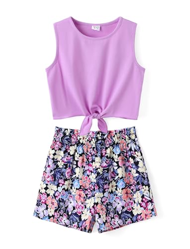¡GRAN PRECIO! PATPAT Conjunto Niñas Verano - Camiseta Sin Mangas + Shorts Deportivos | Ropa Adolescente Cumpleaños Regalo, Escuela, Playa o Fiestas | Outfit 2 Piezas para Niña 3-68 Años en promoción