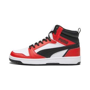 PROMOCIÓN: PUMA Rebound V6, Zapatillas Unisex adulto, Puma White Puma Black For All Time Red, 42.5 EU