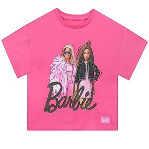 REBAJADO: Barbie Camiseta Niñas | Rosa Camisetas Niña para El Verano Camiseta Corta Niña | Productos Oficiales | 8-9 Años al mejor precio