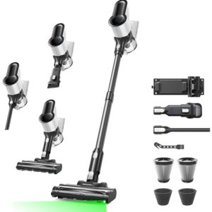PROMOCIÓN: VACTechPro 550W/50Min/50KPA Aspiradora sin Cable F02 Lite, Escoba Aspirador sin Cable con Filtración de 8 Capas, Aspirador Vertical per Pavimenti/Tappeti/Peli, Aspirador sin Cable, Negro Y Blanco con descuento