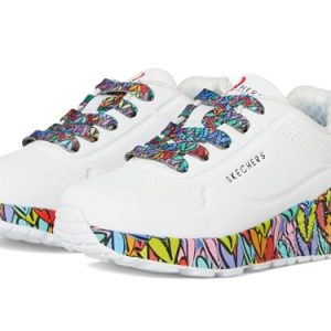 TOP VENTAS: Skechers Uno Lite Subtle LoveSneaker para niña, Blanco sintético multiribete, 10 UK Child rebajado hoy