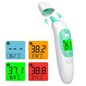 DESCUENTO: Termometro Digital Frente, KKmier Termómetro Digitales Infrarrojos para Bebés, Niños y Adultos, Termómetro de Frente y Oído con Alarma de Fiebre,℃ y ℉ Conmutable con oferta