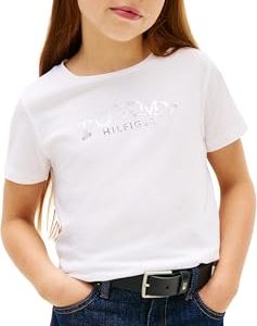 REBAJADO: Tommy Hilfiger Tommy Foil tee SS KG0KG08974 S/S – Camiseta para niña, Color Blanco , 4 años, Blanco , 4 años | Oferta Amazon