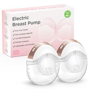 PROMOCIÓN: Haokoo Sacaleches Manos Libres Electricos, Extractor de Leche Materna Portátil y Silencioso, Diseño Antifugas, 3 Modos y 12 Niveles, Sin BPA