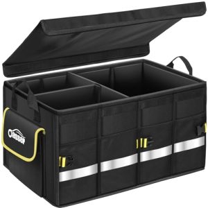 OFERTA: Oasser Organizador Maletero Coche Organizador de Coche para Almacenamiento Plegable Impermeable y Base Antideslizante Tapa Desmontable 55L Negro con oferta