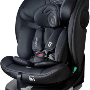 ¡GRAN PRECIO! Asalvo Silla Coche Bebe AUSTEN 2 I-Size. Silla Coche Grupo 0-1-2-3 Isofix. Silla Coche Isofix de 40 a 150 cm Tejido Lavable. Alzador Coche Niño 0 a 12 Años. Auto Reclinable y Giratoria 360°. Negro con oferta