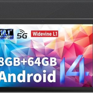 OPORTUNIDAD: Tablet 10 – HotLight Tablet Android 14 8GB +64GB , 1280 * 800 FHD IPS, Cámara 8MP+5MP, Batería 5000mAh, GMS Certificación Widevine L1, Facciale ID, OTG, 5G+2.4G , BT5.4 rebajado hoy