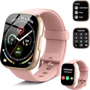 PROMOCIÓN: Reloj Inteligente Mujer, 1.95″ HD Smartwatch con Llamadas , 110+ Modos Deportivos, 2026 Smart Watch con Pulsómetro/Monitor de Sueño/Podómetro, IP68 Pulsera Actividad para Android iOS, Rosa