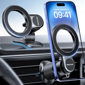 REBAJADO: Miracase [2 En 1 Soporte Movil Coche para MagSafe 2026 Super Magnetico 360° Rotación Suporte Telemovel Carro para iPhone 17 16 15 14 13 12 Pro MAX y Otros Smartphones rebajado hoy