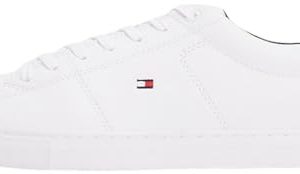 TOP VENTAS: Tommy Hilfiger Sneaker Hombre Sneaker Essential Leather Detail Vulc Calzado, Blanco , 41 | Oferta Amazon