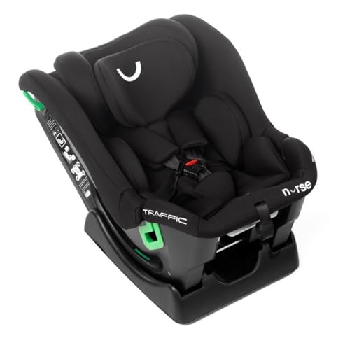 PROMOCIÓN: Nurse Traffic Silla de Coche i-Size 40-150 cm, 0-12 Años, Sin Isofix, Contarcha, Reclinable, con Reductor, Instalación con Cinturón, Negro en promoción