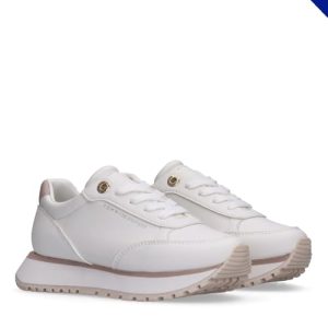 OFERTA: Tommy Hilfiger, Zapatilla de Cordones para niña, Miren, Off White/Taupe, 31 con descuento