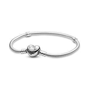 OPORTUNIDAD: Pandora Icons Pulsera de plata con cierre en forma de corazón, 19 con descuento