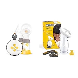 Medela Extractor de leche eléctrico Swing Maxi + Medela recolector de leche materna para madres lactantes, la copa de leche materna de silicona al mejor precio