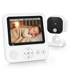 REBAJADO: BURNNOVE Vigilabebés con Cámara 2.8″, Monitor Bebé sin WiFi con Pantalla IPS, Batería 2000mAh hasta 96H en Modo VOX, Visión Nocturna, Detección de Sonido y Movimiento, Zoom 2X/4X, 2.4GHz FHSS en promoción