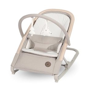 Maxi-Cosi Kori Hamaca Bebé 2 en 1 con arco de juegos, 0-2 años, máx.15 kg, balamcin bebe, 3 posiciones de reclinación una sola mano, ligera y compacta, arnés Easy-in, Eco Care, Classic Beige