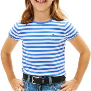 Tommy Hilfiger Essential Rib Top SS Kg0kg08590 Otras Blusas, Blue , 4 años para Niñas | Oferta Amazon