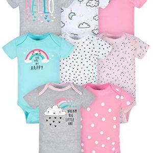 ¡GRAN PRECIO! Gerber – Juego de 8 bodis para bebé niña, diseño de nubes | Oferta Amazon