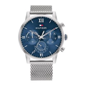 OPORTUNIDAD: Tommy Hilfiger Reloj Analógico de Cuarzo Multifunción para Hombre con Correa de Malla de Acero Inoxidable Plateada – 1791881