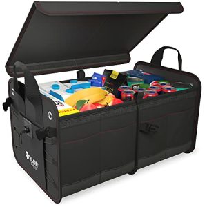 ¡GRAN PRECIO! ATHLON TOOLS Bolsa de maletero prémium con tapa, XXL de 60 litros organizador de maletero, base extraestable e impermeable con cierre de tiras antideslizante en promoción