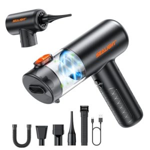 ¡GRAN PRECIO! SEALIGHT Aspirador de Mano, 32000PA 4 en 1 Aspiradora de Coche con Motor Sin Escobillas, aciado Automático de un Toque, Aspirador Coche con Motor Sin Escobillas, para Pelo de Mascotas, Coche, Hogar al mejor precio