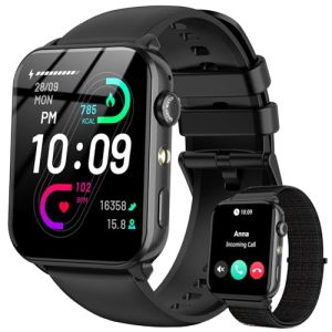 OPORTUNIDAD: IOWODO Reloj Inteligente Hombre Mujer con Llamadas , 1.91″ Smartwatch con Linterna LED, 2 Correas, Monitor Cardíaco/SpO2/Sueño, 100+ Modos Deporte, IP68 Impermeable para Android iOS en promoción