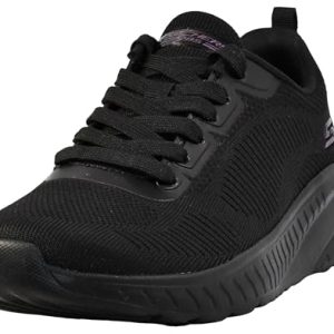 ¡GRAN PRECIO! Skechers Bobs Squad Chaos Face Off, Zapatillas de Deporte Mujer, Black Engineered Knit Trim, 38 EU al mejor precio