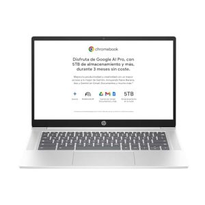OPORTUNIDAD: HP Chebook – Ordenador portátil de Google 14″ FHD + Suscripción Google AI Pro con Gemini Pro y 5TB de Almacenamiento Durante 3 Meses – Español con descuento