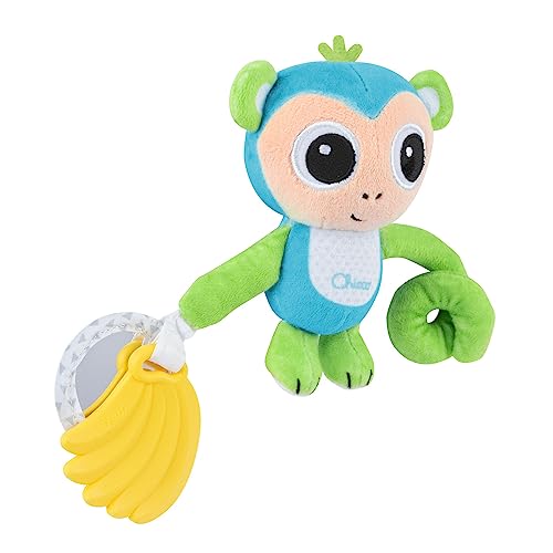 DESCUENTO: Chicco Sonajero Mono, con Suave mordedor para dentición, Espejo para Juegos de luz, se Puede Colgar en Cochecito, Lavable en máquina, Juguetes para niños 3-24 Meses. con descuento