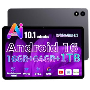 OFERTA: RebotAi 2026 último Tableta 10 Android 16,Gemini Ai,16GB + 64GB + 1TB TF, GMS, Widevine L1,5G Wi-Fi6, BT5.2,Delgada y Ligera, Desbloqueo Facial,Duplicación de Pantalla inalámbrica | Oferta Amazon