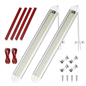 URAQT LED Iluminación Interior del Coche, 12V-85V 8W Barra de Luz con Interruptor, 2PCS 120 Leds 6500K Tubo Lámpara para Vehículos, Caravana, RV, Barco, Camper, Gabinetes con oferta