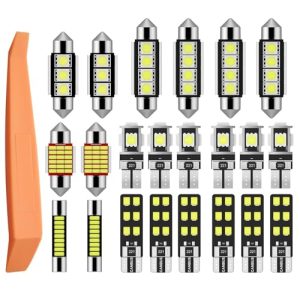 OFERTA: Justech 22 Pcs Bombillas Luz LED Interior Coche 6000K para el Interior del Automóvil Domo Mapa Puerta Cortesía Luces de Matrícula Festón C5W T10 168 194 2825 Xenón Blanco al mejor precio