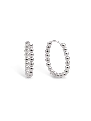 OPORTUNIDAD: SINGULARU - Pendientes Dana Dots Acero con Acabado Brillante. Ovalados con Cierre Congo/Click. Joyas para Mujer con oferta