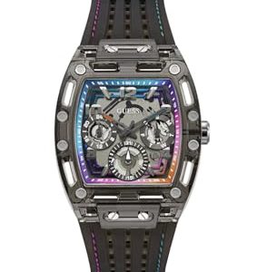 TOP VENTAS: Guess Reloj de Pulsera de Silicona Phoenix para Hombre, Negro, Moderno con descuento